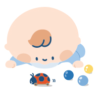 目で追うイラスト