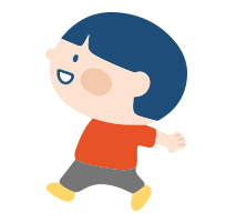 つたい歩き～あんよイラスト