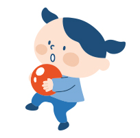 身の回りの道具に興味を持つイラスト